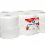 PAPIER TOALETOWY CELULOZOWY OFFICE PRODUCTS JUMBO, 2-WARSTWOWY,120M, 12SZT., BIAŁY*5077*