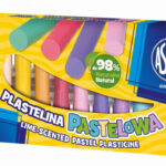 Plastelina 12 kolorów pastelowa o zapachu limonki ASTRA, 303114001*1276*5458*
