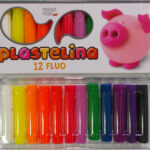 Plastelina 12 kolorów. 10 fluo, 2 pastelowe *0575*2336*
