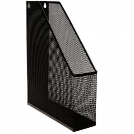 Pojemnik na dokumenty metalowy czarny wymiary 70x250x315mm. *3739*