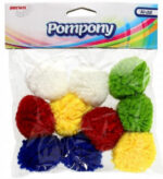 Pompony rozmiar: 40 mm ilość: 6 szt. kolor: mix *84219* - obrazek 2