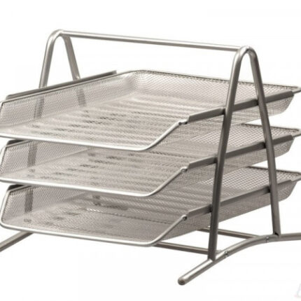 Przybornik metalowy na biurko. Wymiar 265x290x340mm. *3760*