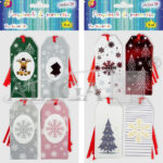 Przywieszki do prezentów NKX-2372 świąteczne 12szt. 9x4cm *2372*