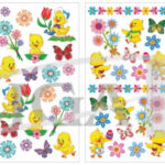 Wielkanocna kalkomania wodna, mix wzorów 8,7x18,7cm ATE-300*1903*