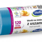 Worki na śmieci z uszami wytrzymałe 120L 20szt. niebieskie (HD-LD) STELLA*9732*
