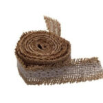 Wstążka jutowa z koronką długość: 2m WJK1*02628*