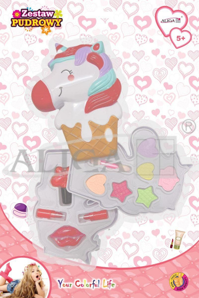 Zestaw pudrowy ZP-2456 6 cieni, 3 szminki, 1 pędzelek, 1 lakier do paznokci *2456*