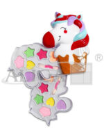 Zestaw pudrowy ZP-2456 6 cieni, 3 szminki, 1 pędzelek, 1 lakier do paznokci *2456* - obrazek 2