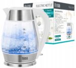 Czajnik elektryczny szklany TEESA 1.7L biało-srebrny 2200W TSA1512W*8018* - obrazek 2
