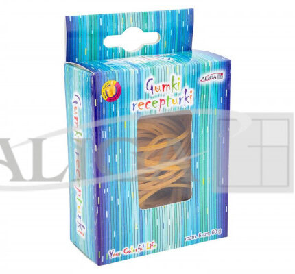 Gumki recepturki GUM-0674 kolor naturalny, rozm. 5cm, pudełko zawiera 60g*0674*