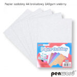 PROMO PAPIER OZDOBNY BROKATOWY SREBRNY 5 ARKUSZY 140G FORMAT A4*3378*