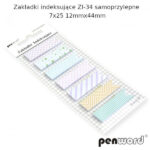PROMO Zakładki indeksujące samoprzylepne 12x44mm 7x25 kartek ZI-34*0360*