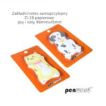 PROMO Zakładki indeksujące samoprzylepne psy/koty 90x45mm 60 kartek ZI-28*5397*