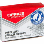 Spinacze okrągłe OFFICE PRODUCTS, 33mm, 100szt., srebrne*2626*