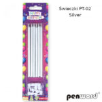 świeczki urodzinowe 12szt SILVER*4818*
