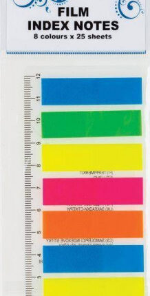 ZAKŁADKI INDEKSUJĄCE FOLIOWE 45X12MM CENTRUM 87409 NEON*8 25SZT*4097*