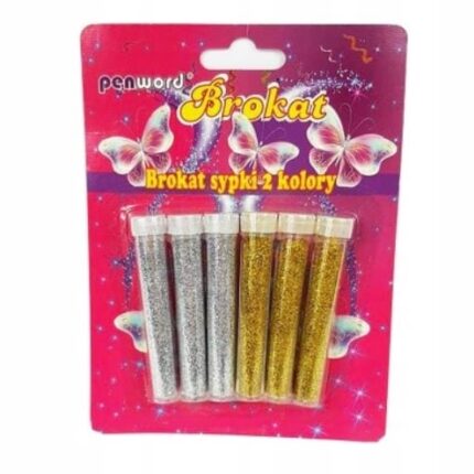 BROKAT SYPKI ZŁOTY I SREBRNY 6szt GL06gl/sl *0163*