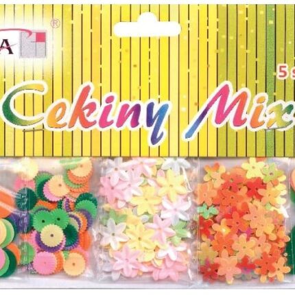 CEKINY MIX KOLORÓW NEON 5szt/2g WMT-101*3969*