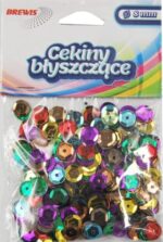 Cekiny błyszczące 10g 8mm mix kolorów*9429*