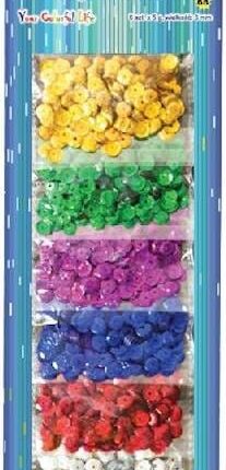 Cekiny halogenowe 6mm 5g x 6 kolorów *6076*