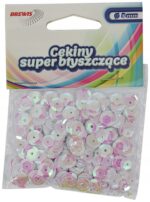 Cekiny super błyszczące białe 8mm/10g SB8 *5322* - obrazek 2