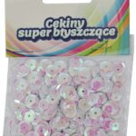 Cekiny super błyszczące białe 8mm/10g SB8 *5322*