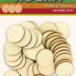 Kółka naturalne, rozm. 50szt/25 x 3 mm PK-6371