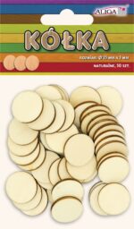 Kółka naturalne, rozm. 50szt/25 x 3 mm PK-6371