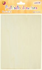 PODSTAWKA, PODKŁADKA DREWNIANA NATURALNA 15x20cm, grubość 2mm 1szt PJ-3226 - obrazek 2