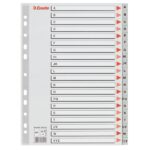 Przekładki plastikowe szare PP A4 A-Z alfabetyczne ESSELTE 100112*1129* - obrazek 2