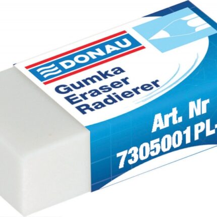 Gumka uniwersalna DONAU, 41x21x11mm, biała