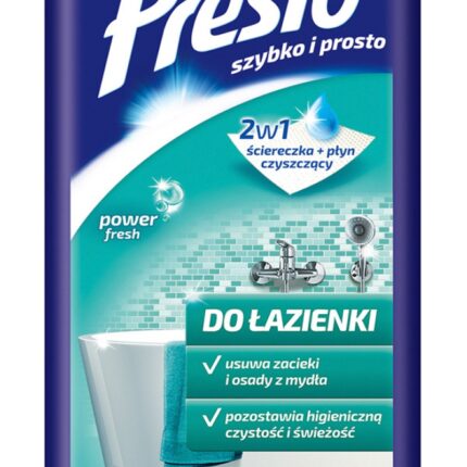 Ściereczki gospodarcze PRESTO, do łazienek. 72szt., białe