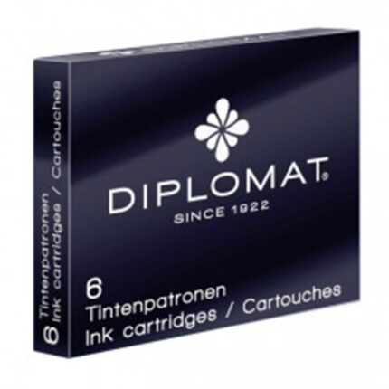 Naboje do piór DIPLOMAT, 6szt., czarne