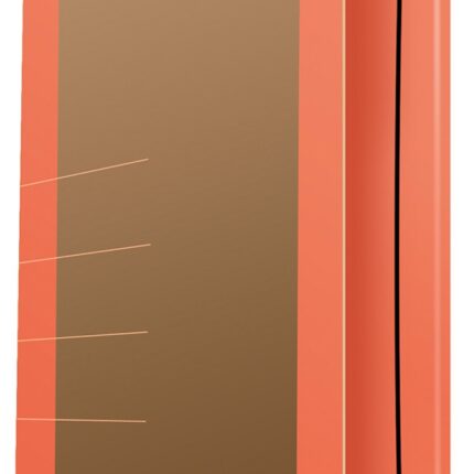 Teczka z gumką DONAU Life, Karton, A4, 500gsm, 3-skrz., pomarańczowy
