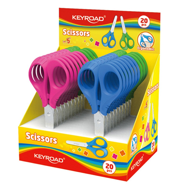 233098-218469-nozyczki_szkolne_keyroad_12cm_zaokr_pakowane-800w Nożyczki szkolne KEYROAD, 12cm, zaokr., pakowane na displayu, mix kolorów - obrazek 1