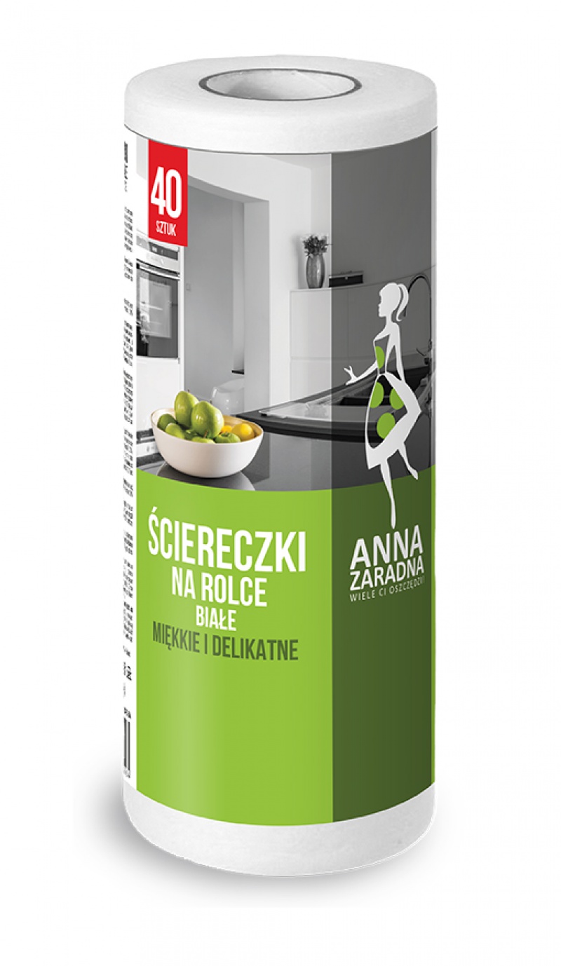 237475-219947-sciereczki_na_rolce_anna_zaradna_40_szt_bial-800w Ściereczki na rolce ANNA ZARADNA, 40 szt., białe, biały - obrazek 1