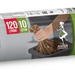 Worki do segregacji odpadów ANNA ZARADNA, bio, 120 l, 10 szt., brązowe, brązowy