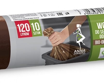 Worki do segregacji odpadów ANNA ZARADNA, bio, 120 l, 10 szt., brązowe, brązowy