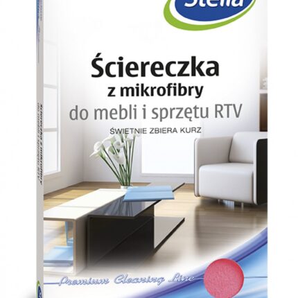 Ściereczka z mikrofibry STELLA, do mebli i sprzętu RTV, 1 szt., czerwony