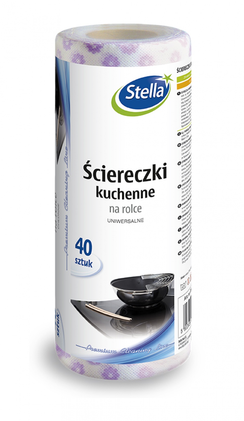 237578-220037-sciereczki_kuchenne_stella_na_rolce_40_szt_-800w Ściereczki kuchenne STELLA, na rolce, 40 szt., biała w fioletowe kwiatki - obrazek 1
