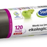 Worki na śmieci STELLA, ekologiczne, 120 l, 10 szt., czarny