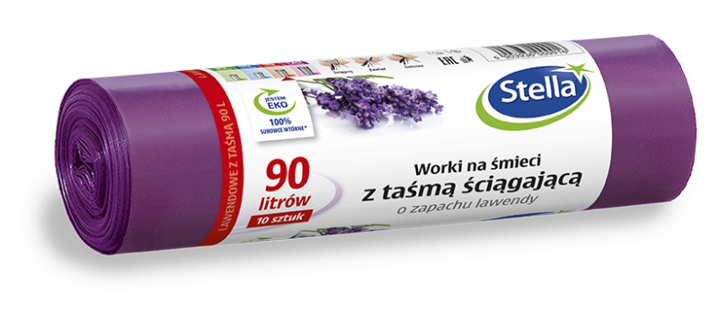 237600-220059-worki_na_smieci_stella_z_tasma_sciagajaca_za-800w Worki na śmieci STELLA, z taśmą ściągającą, zapach lawendy, 90 l, 10 szt., lawendowy - obrazek 1