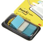 Zakładki indeksujące POST-IT® (680-23), PP, 25,4x43,2mm, 50 kart., jaskrawoniebieskie - obrazek 2