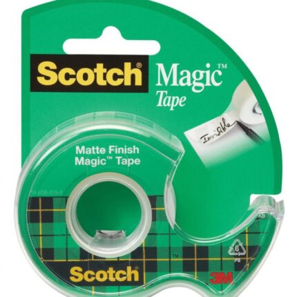 Taśma biurowa SCOTCH® Magic™ (890; 8-1975), matowa, z dyspenserem, 19mm, 7, 5m
