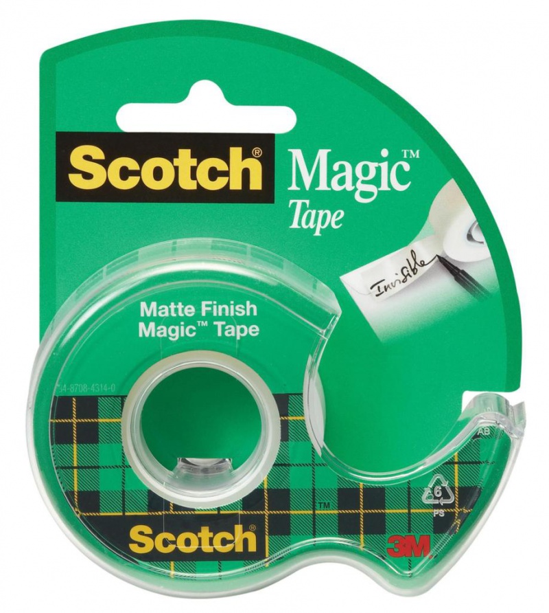 246659-62109-tasma_biurowa_scotch_magic_890_8_1975_matowa_-800w Taśma biurowa SCOTCH® Magic™ (890; 8-1975), matowa, z dyspenserem, 19mm, 7, 5m - obrazek 1