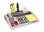 Organizer na biurko POST-IT® (C50) srebrny + karteczki samoprzylepne, zakładki indeksujące i taśma GRATIS - obrazek 2