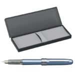 Pióro wieczne Platinum Plaisir Frosty Blue, F, niebieskie metaliczne - obrazek 4