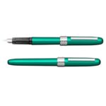 Pióro wieczne Platinum Plaisir Teal Green, M, zielone matowe - obrazek 2