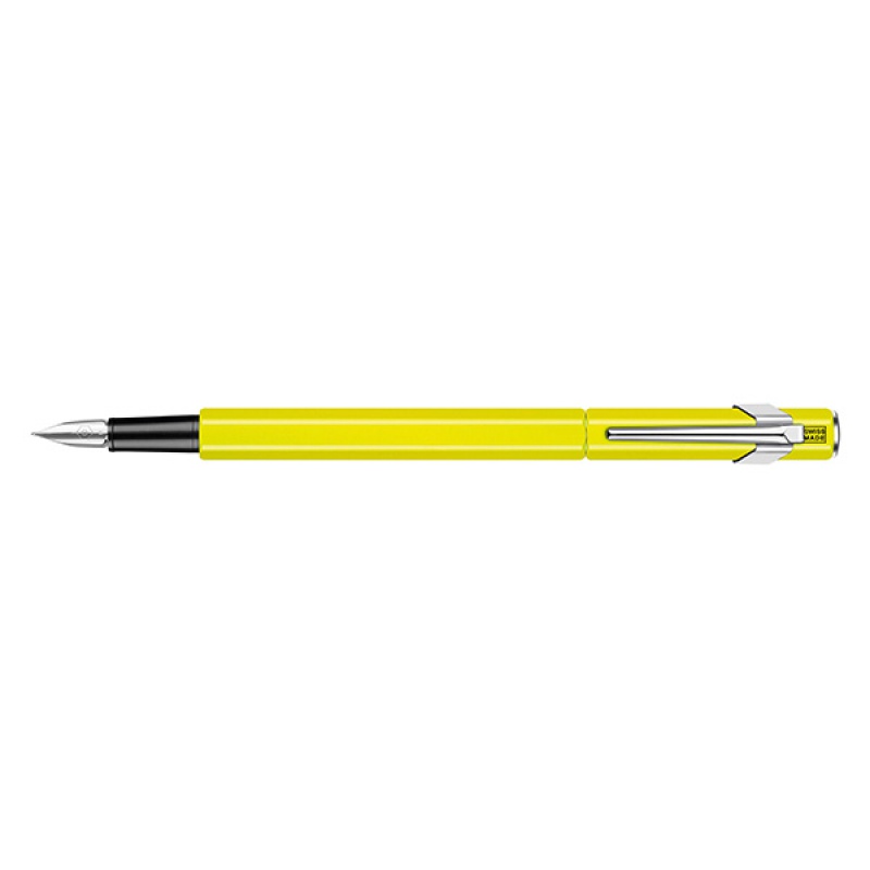 Pióro wieczne CARAN D'ACHE 849 Fluo Line, F, żółte - obrazek 2