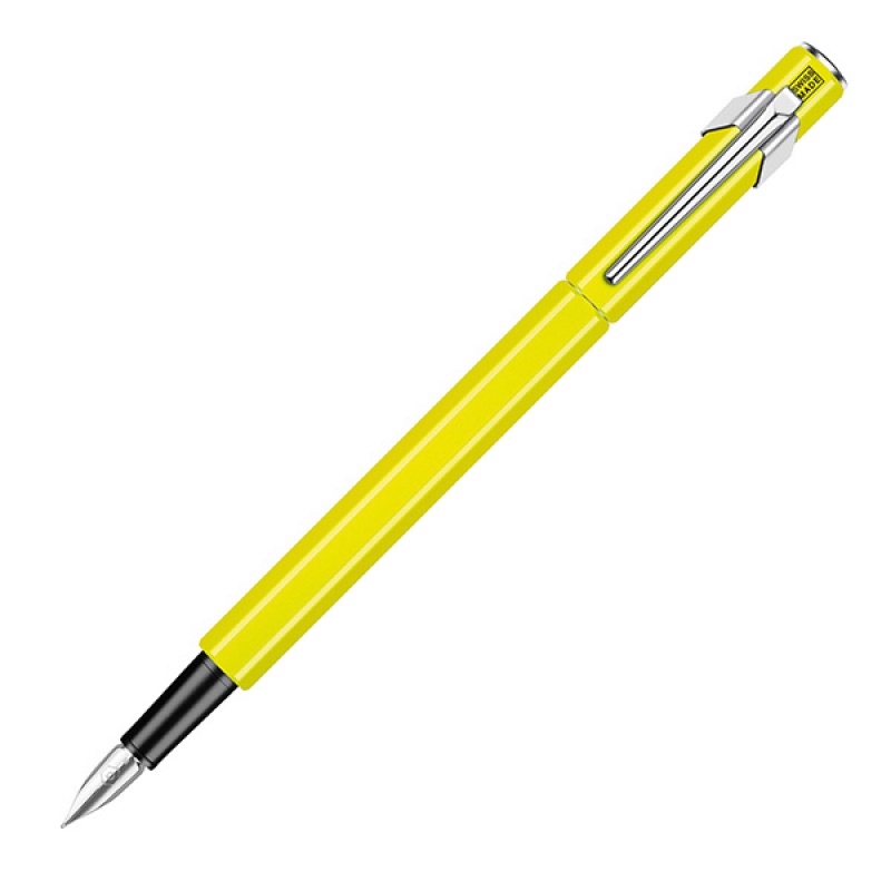 Pióro wieczne CARAN D'ACHE 849 Fluo Line, F, żółte - obrazek 4